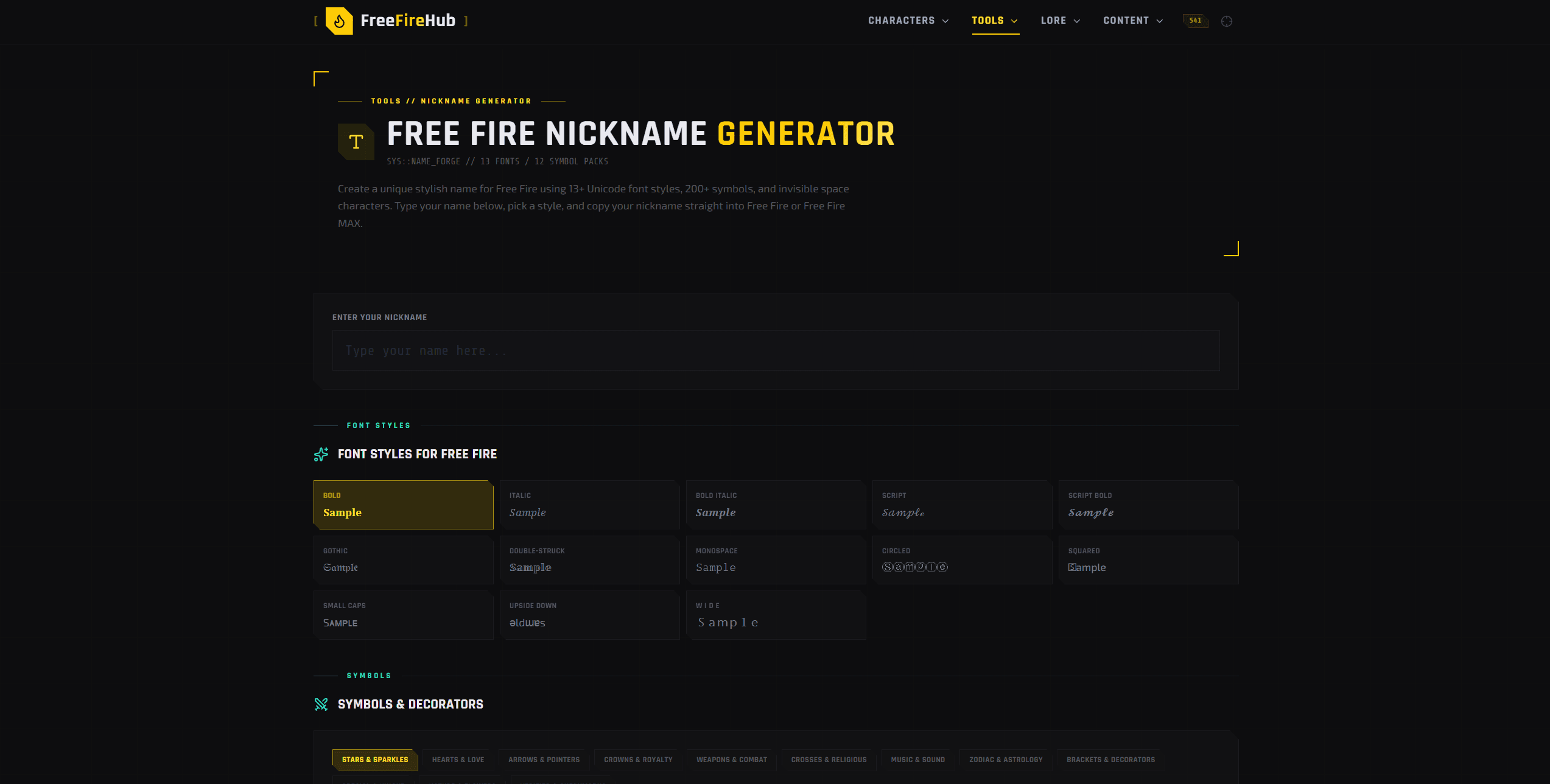 Free Fire Stylish Nickname Guide (2026)