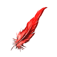 Feather- Red